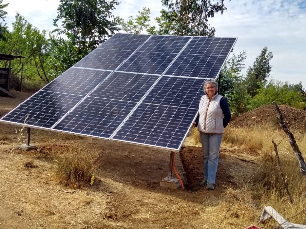 paneles solares en Casa ecológica